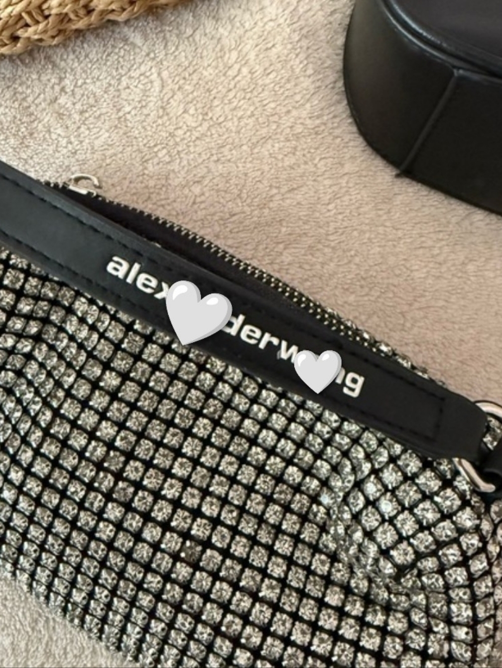 AW Silver Rhinestone Bag